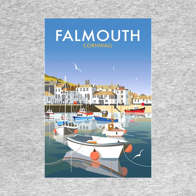 Vintage Travel Poster - Falmouth England by Starbase79